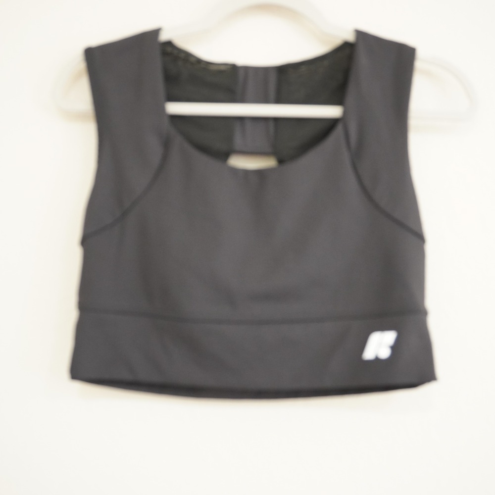 Forme XL Collagen Power Bra Black Mesh Back Square Neck Sports Bra Posture UPF